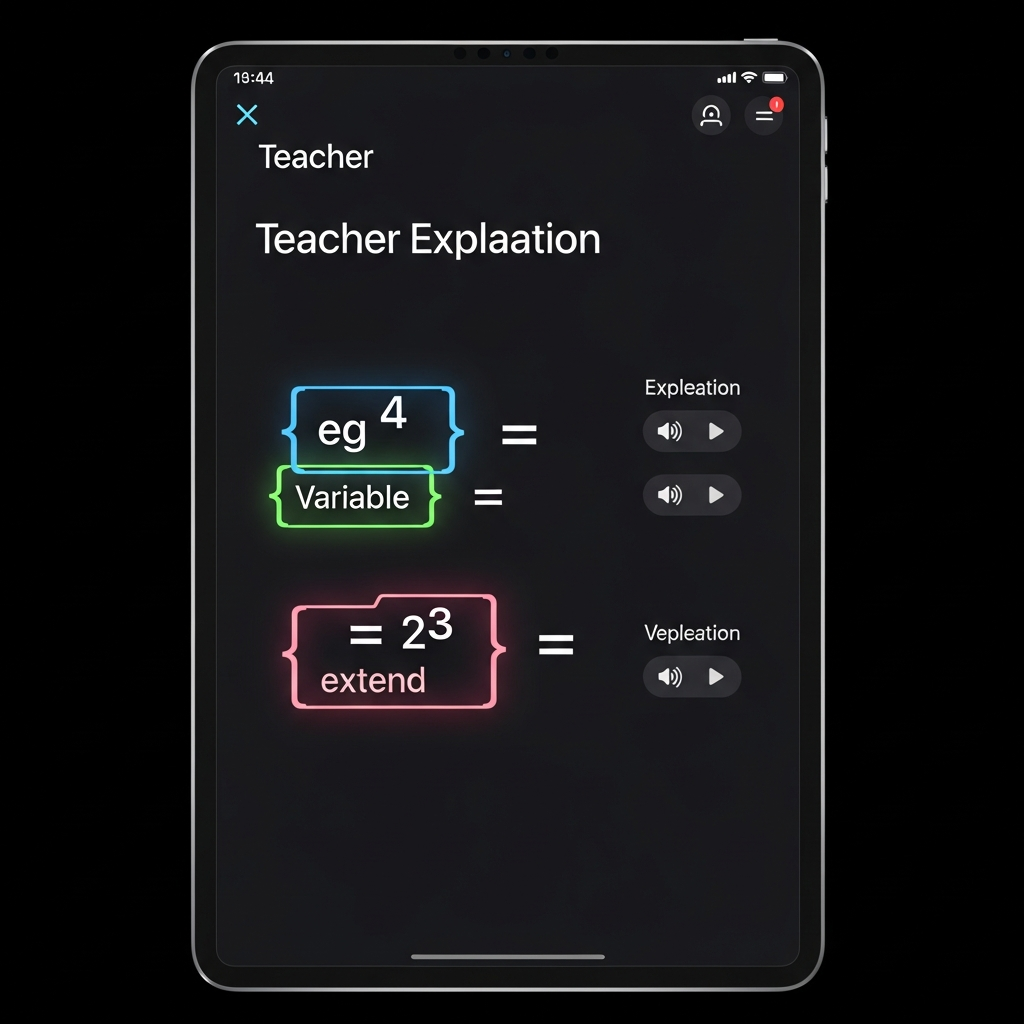 VIBE Stepwise Math Explanation Interface